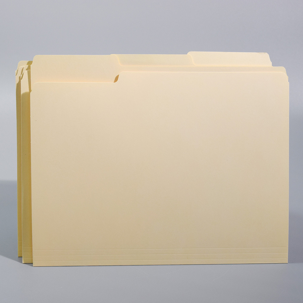 Cross-Border Best-Selling Beige Manila Paper Letter Size Paper Folder with 1/3 Label Space, American A4 Legal Size