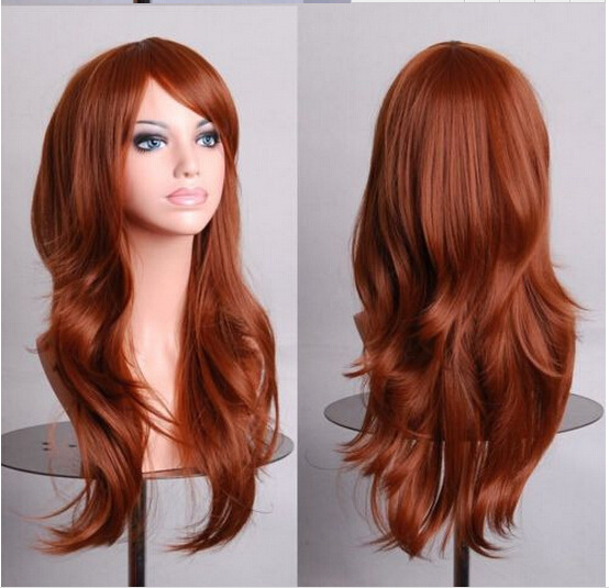 cos long roll animation cosplay color European and American wigs foreign trade Golden explosions factory direct spot 70cm