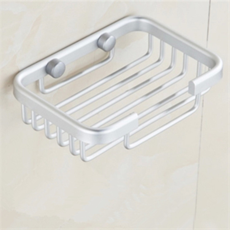 Bathroom hardware manufacturers wholesale soap space aluminum bathroom soap net rack soap dish drain soap box rack