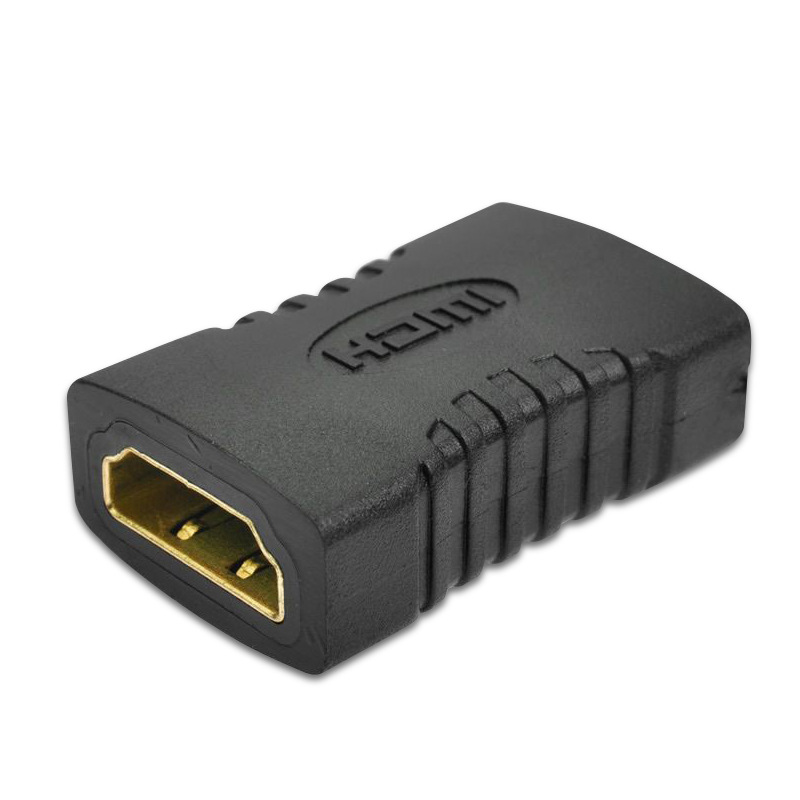 Manufacturer's Spot HDMI Female to Female Straight-Through Adapter Female Black HDMI Adapter HDMI Extension Head Version 1.4