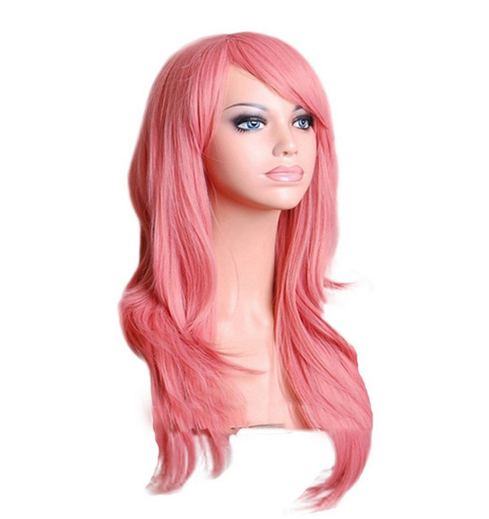 cos long roll animation cosplay color European and American wigs foreign trade Golden explosions factory direct spot 70cm