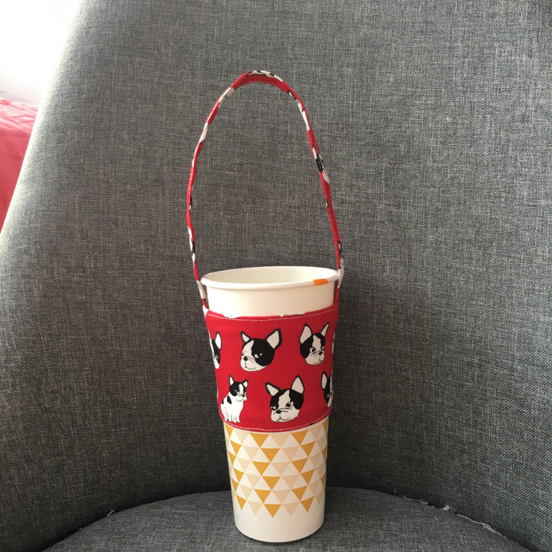 Beverage Bag Chai Dog Dog Cup Set Pug Handbag Milk Tea Bag Famen Hand Cup Bag