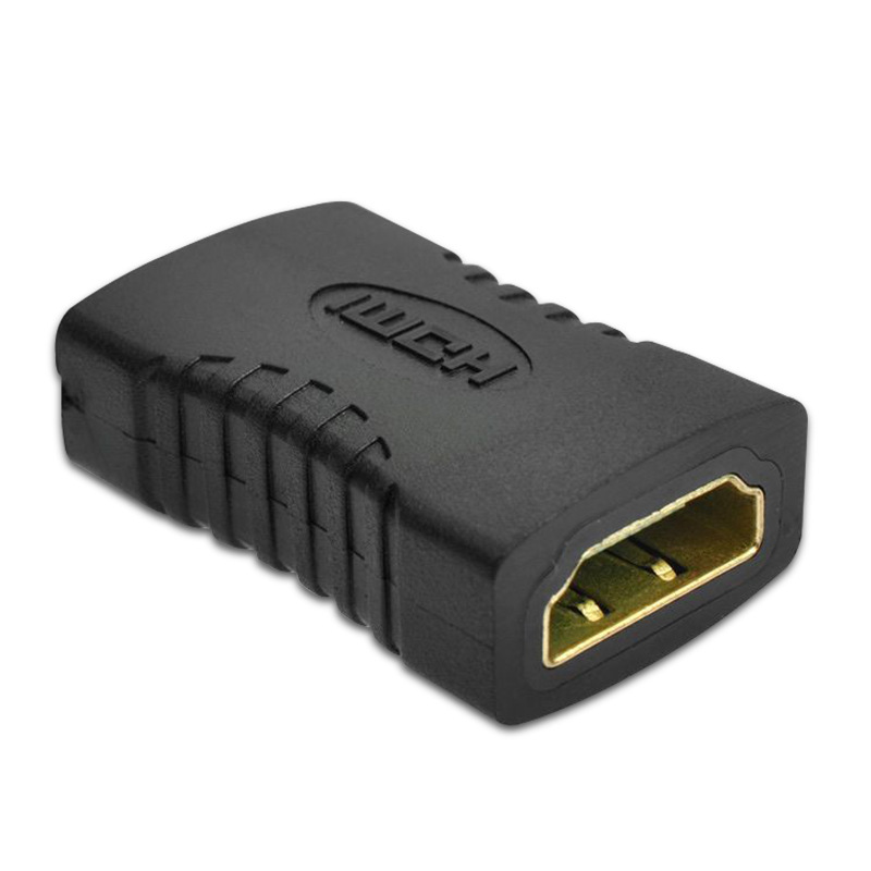 Manufacturer's Spot HDMI Female to Female Straight-Through Adapter Female Black HDMI Adapter HDMI Extension Head Version 1.4