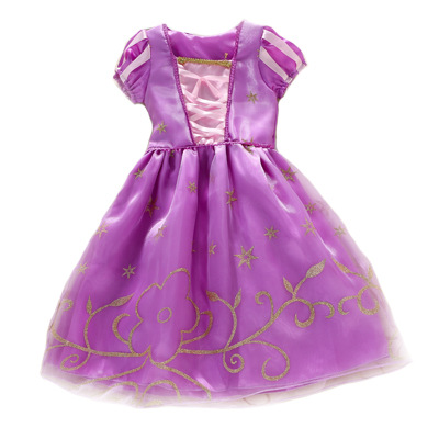 Summer girls dress European and American children's dress Frozen princess dress a generation of hair