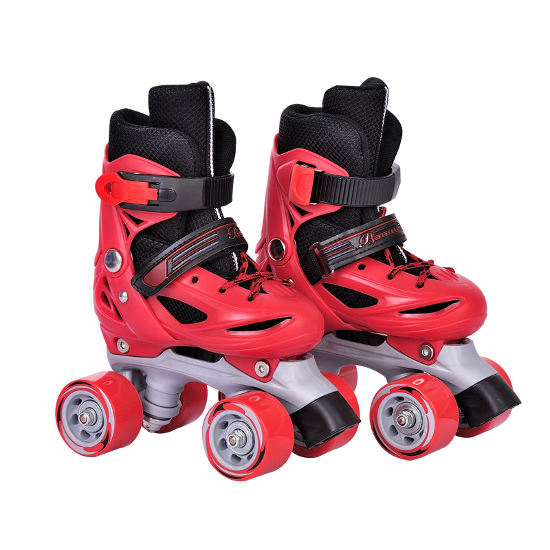Linwei Genuine Double Rows Four-wheel Skates Roller Skates Roller Skates Men's and Women's Beginner Children's Full Set Skate