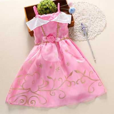 Summer girls dress European and American children's dress Frozen princess dress a generation of hair