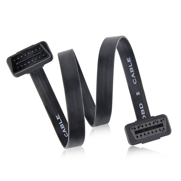 Car GPS extension cable, OBD extension flat cable 16 core full flat cable OBD2 adapter cable ultra-thin