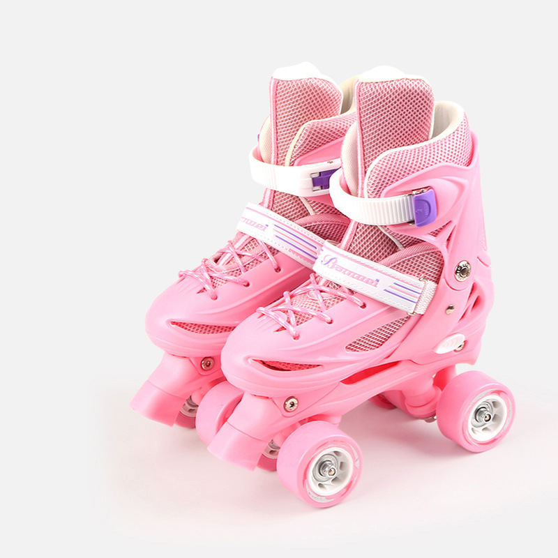 Linwei Genuine Double Rows Four-wheel Skates Roller Skates Roller Skates Men's and Women's Beginner Children's Full Set Skate