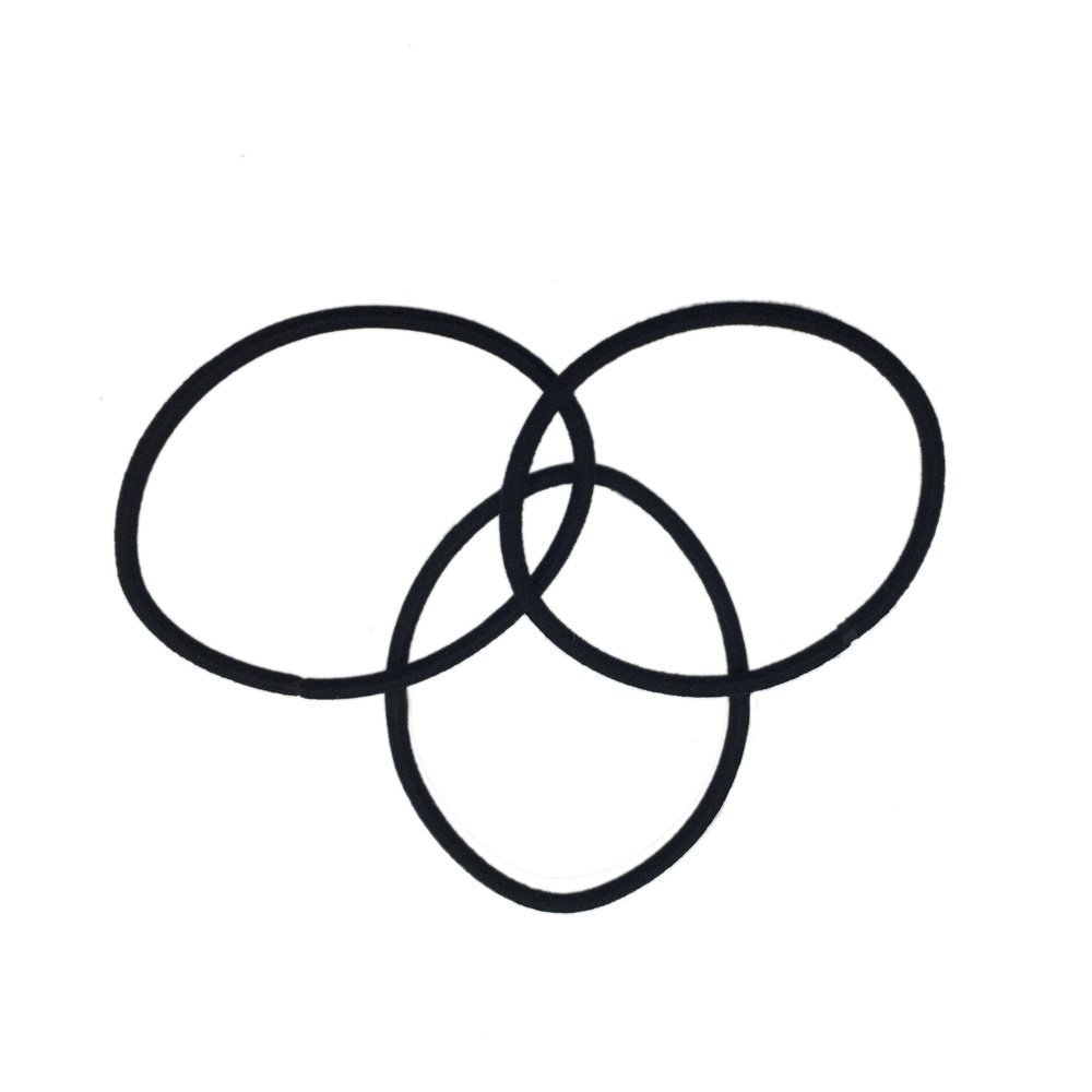 High elastic hair rope thickened seamless hair band Black rubber band hair rope durable hair accessories