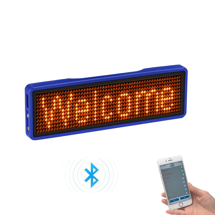 Bluetooth led Badge Wholesale Customized Rechargeable led Digital Badge Word Display Drip Wine Driving Badge