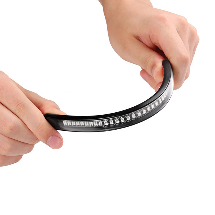 Source Factory Spot 48Smd Motorcycle Universal Light Bar Turn Signal Waterproof Motorcycle License Plate Stove Pipe Tail Light