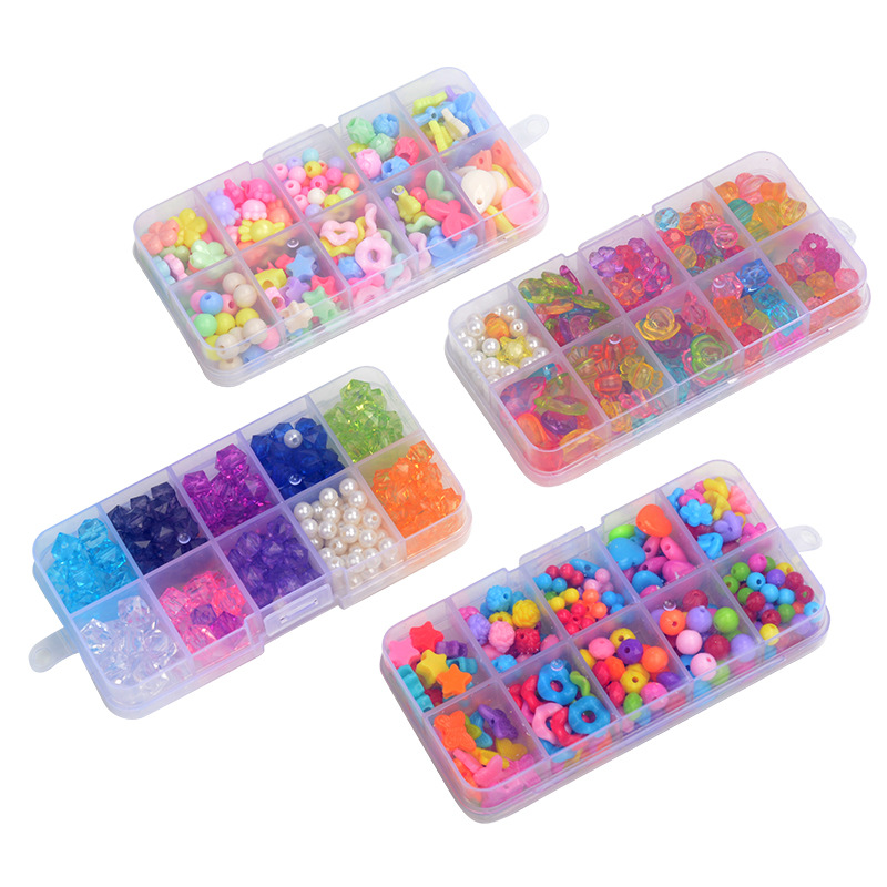 Children's beaded toys suit girls' diy handmade beaded necklace acrylic beaded play house toys
