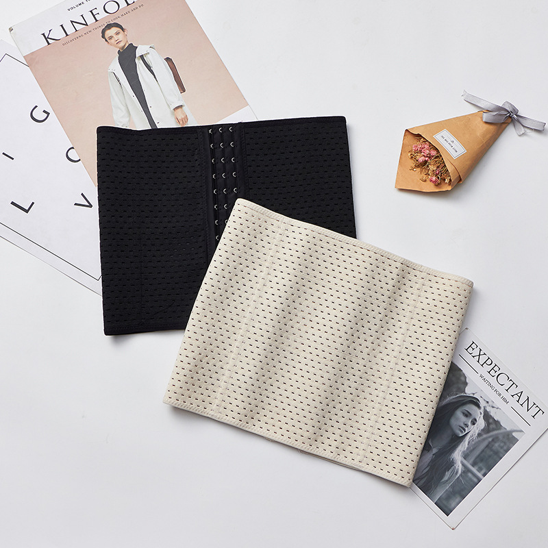 Cross-border Hollow Plastic Belt Waist Tight Belt Women's Slimming Artifact 13 Buckle Postpartum Tight Belt Strong Tight Belly