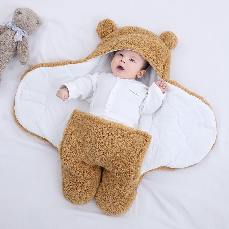 Cross-border Maternal and Infant Products Newborn Lambskin Bag Baby Cotton Padded Autumn and Winter Thickened Sleeping Bag Baby Quilt