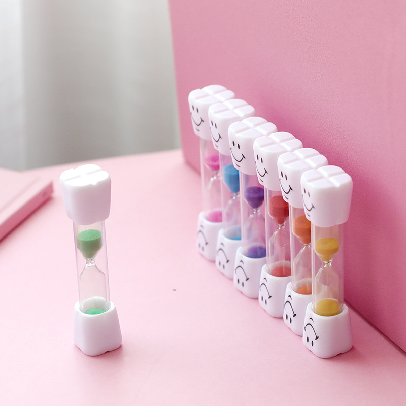 Cartoon Brushing Timing Hourglass Drop-proof Children's Creative Self-discipline Three Minute Timer Ornament Toys Wholesale Gift