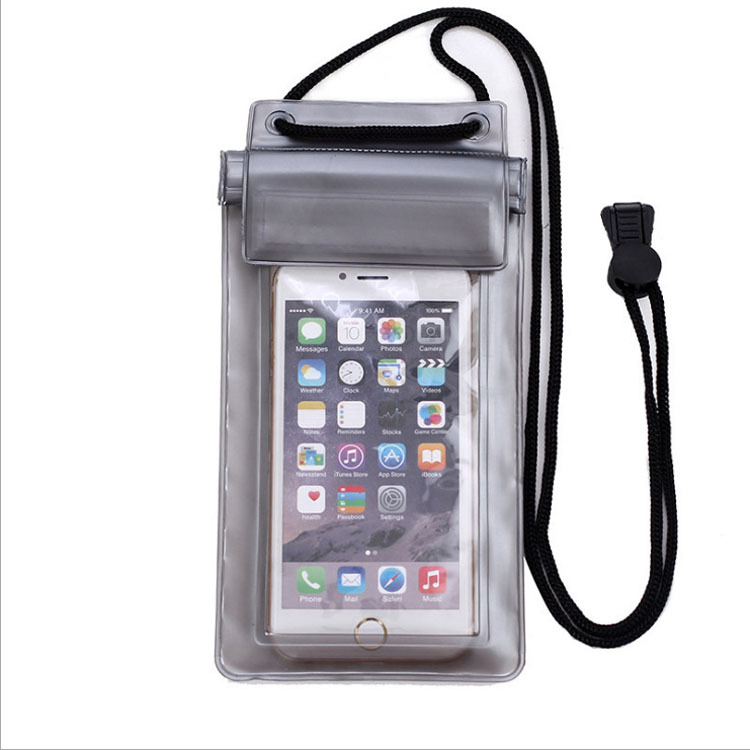 Mobile Phone Waterproof Bag Transparent Three-layer Sealed Waterproof Bag Mobile Phone Three-fold Drifting Beach Fishing Outdoor Waterproof Bag