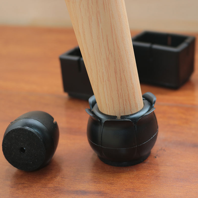 Table and Chair foot cover mute black chair foot cover stool foot pad thickened non-slip furniture foot cover table and chair leg protective cover