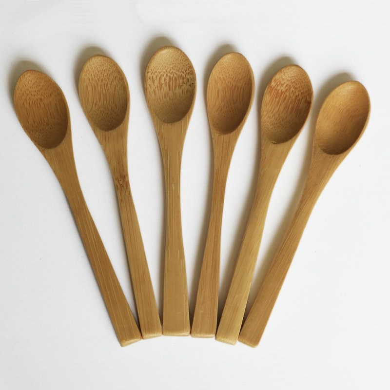 Wooden Spoon for Drinking Soup and Eating Bamboo Spoon Long Handle Wooden Spoon Household Wooden Spoon Tableware Honey Coffee Small Wooden Spoon Customization