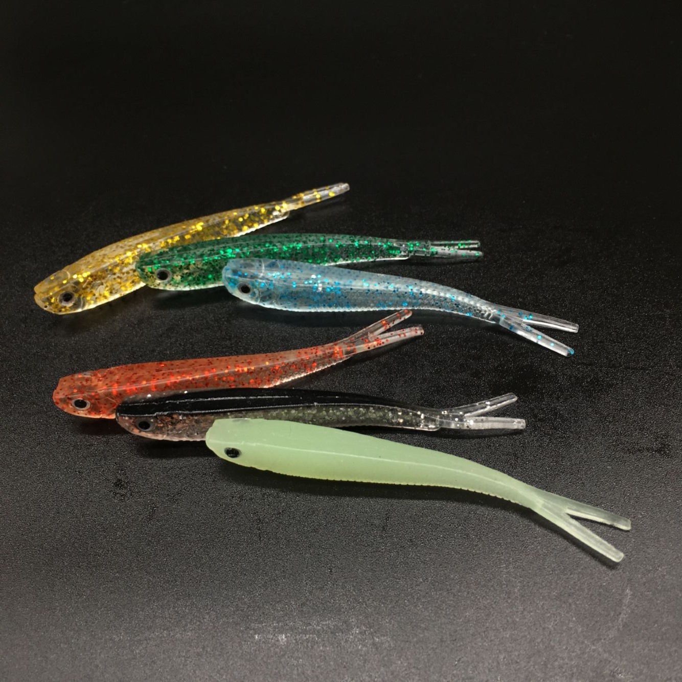 Sticky eye fork tail fish Luya soft bait 7cm2g cut tail simulation fake fish soft bait fishing gear cross-border e-commerce in stock wholesale