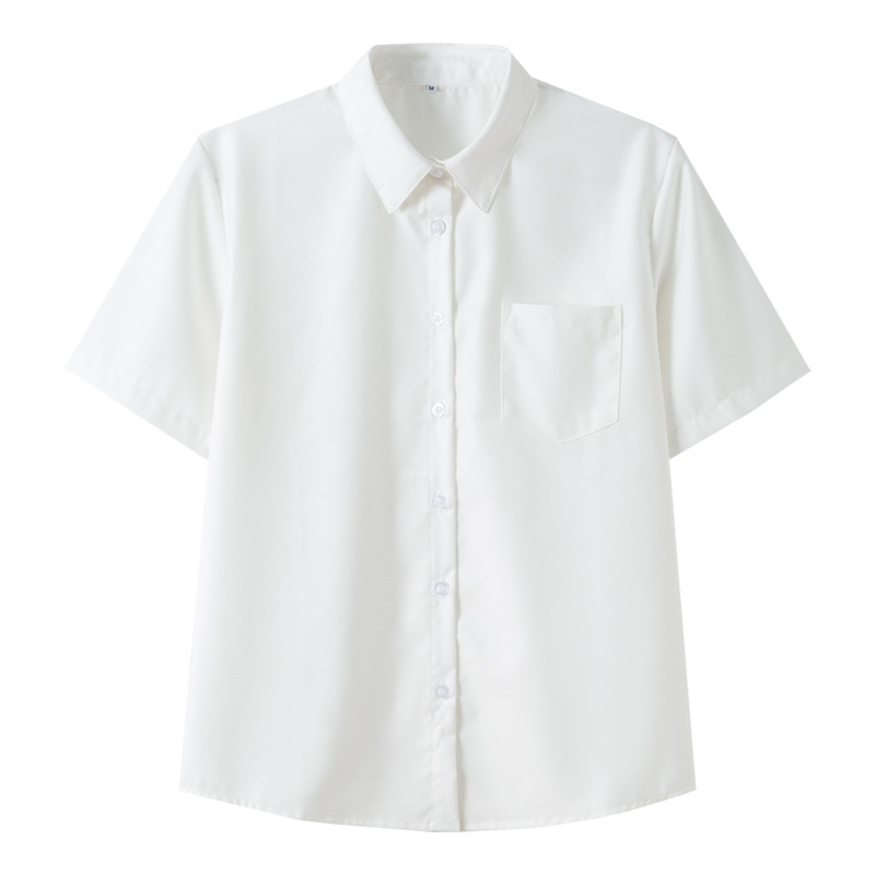 Authentic Jk Uniform Basic White Pointed Collar Shirt Japanese Original School Style Long and Short Sleeve Inner Layering Shirt