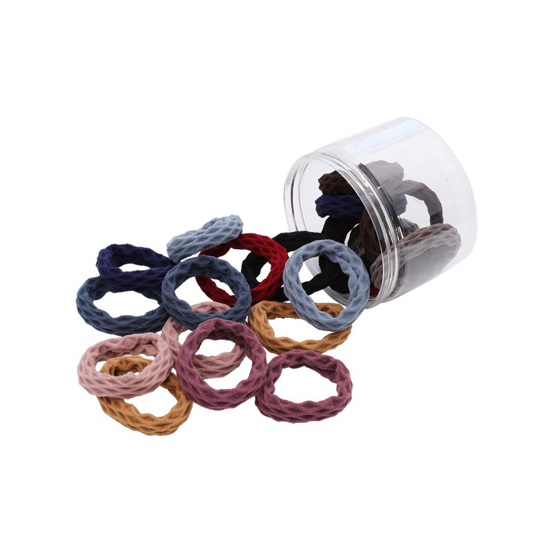 Thickened High Elastic Foundation Hair Ring Korean Style Simple Hair Tying Towel Ring Head Rope Women's Seamless Hair Breather