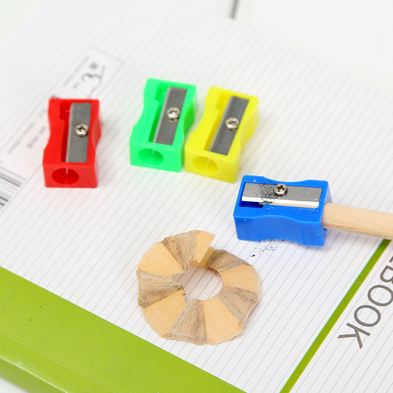 Plastic Square Small Pencil Sharpener Pencil Sharpener Pencil Sharpener Student Children's Stationery Wholesale Foreign Trade