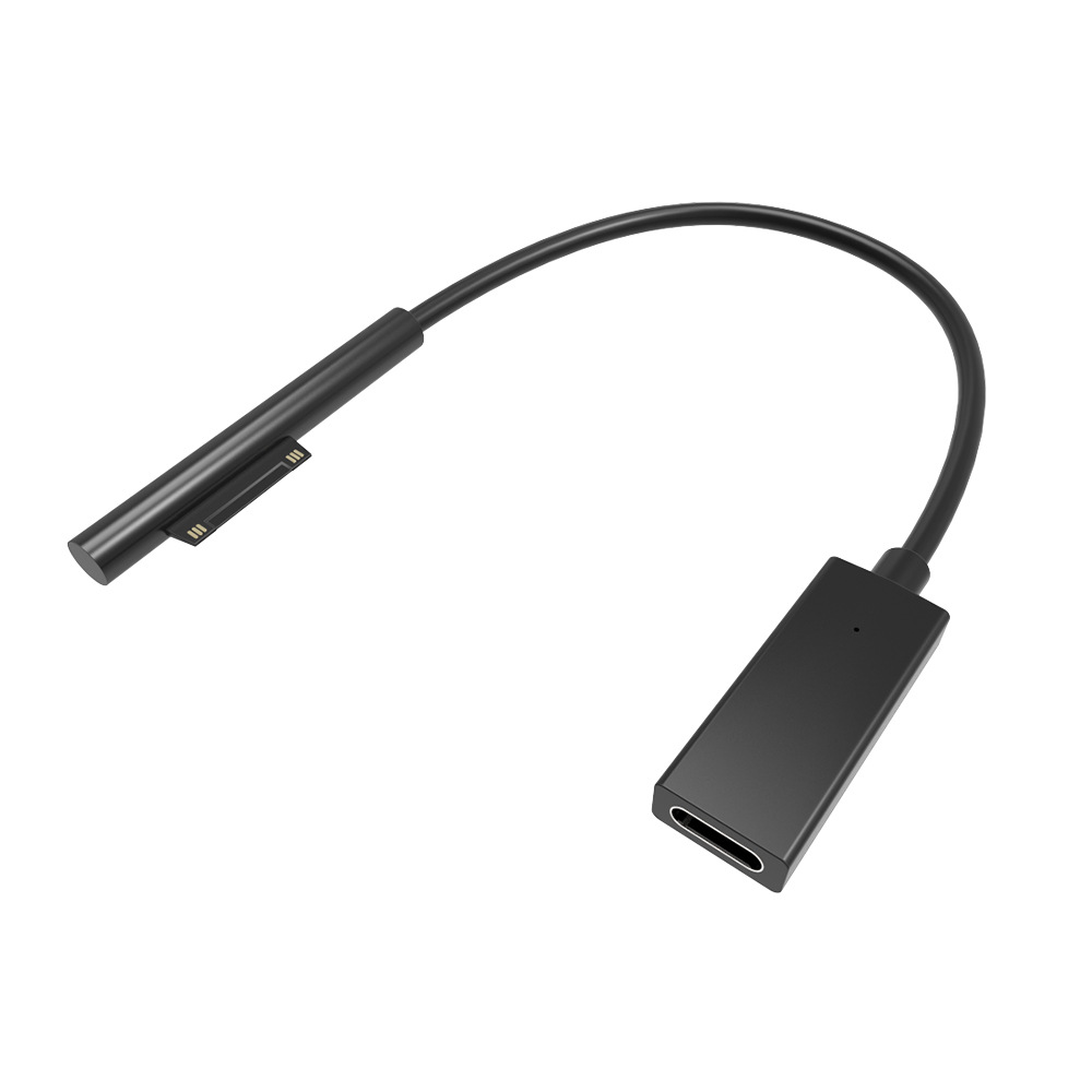 Suitable for Microsoft tablet type c female head to surface pro3/4/5/6/7/go power cord