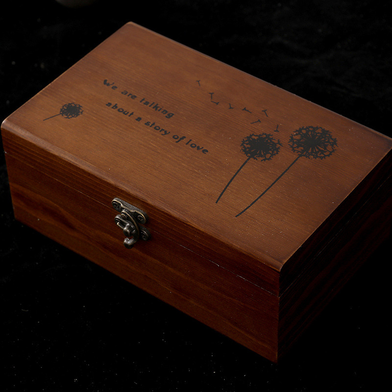 Household Solid Wood Sewing Box Wholesale Wooden Sewing Tools Storage Box Retro Storage Portable Set Box