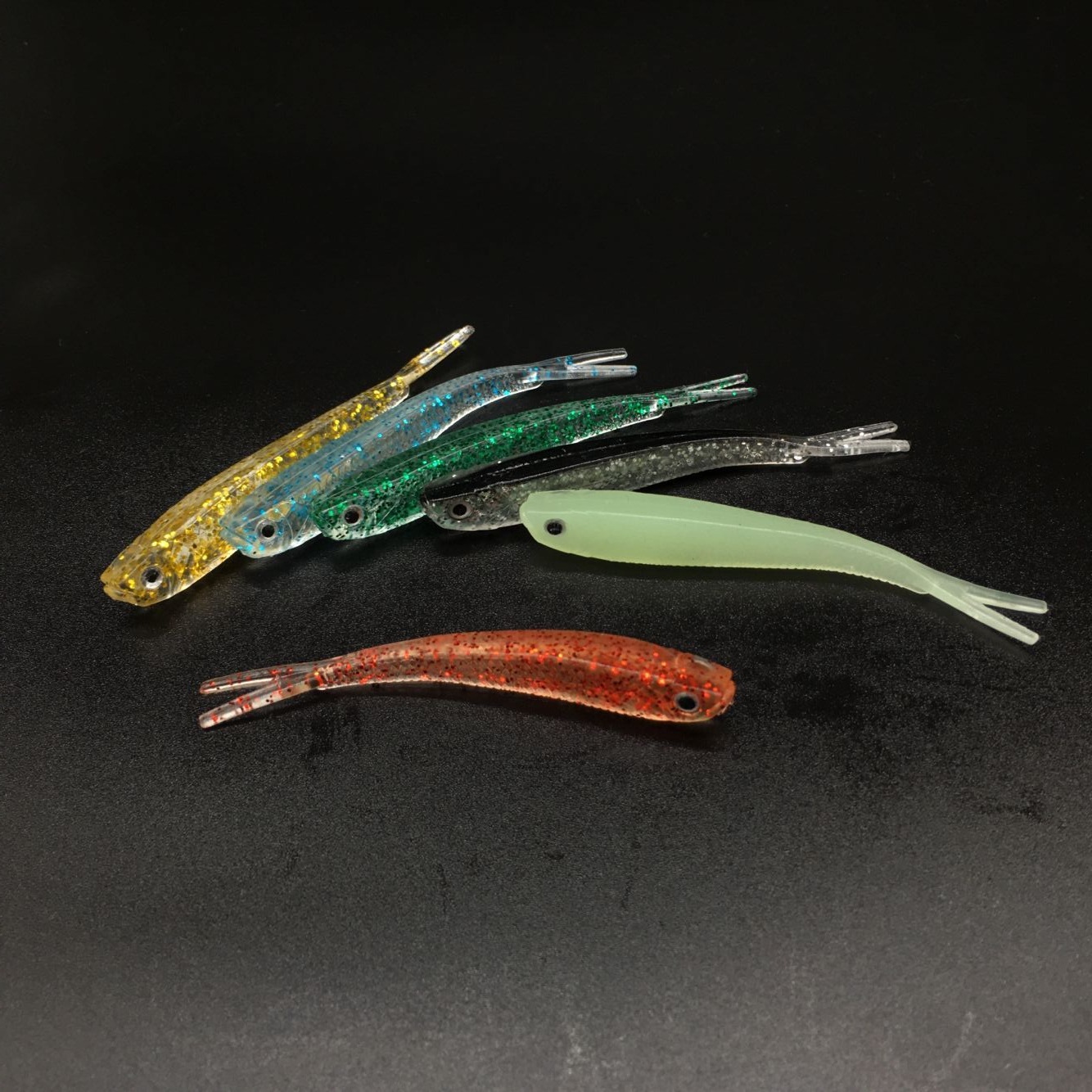 Sticky eye fork tail fish Luya soft bait 7cm2g cut tail simulation fake fish soft bait fishing gear cross-border e-commerce in stock wholesale
