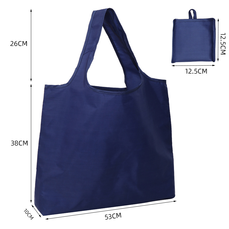 Spot hot sale new foldable Oxford waterproof cloth bag supermarket shopping bag environmental protection portable bag folding bag