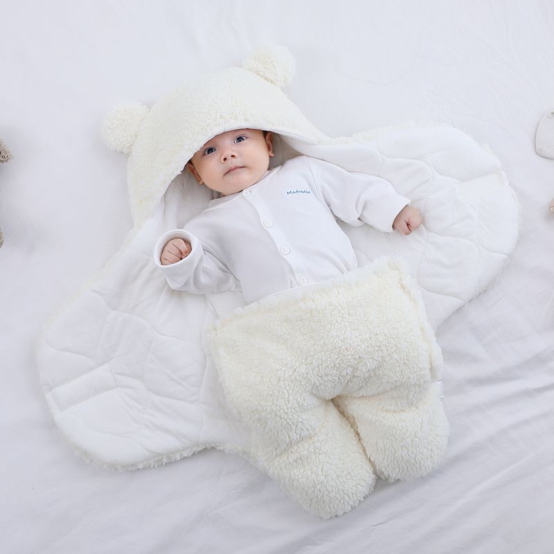 Cross-border Maternal and Infant Products Newborn Lambskin Bag Baby Cotton Padded Autumn and Winter Thickened Sleeping Bag Baby Quilt