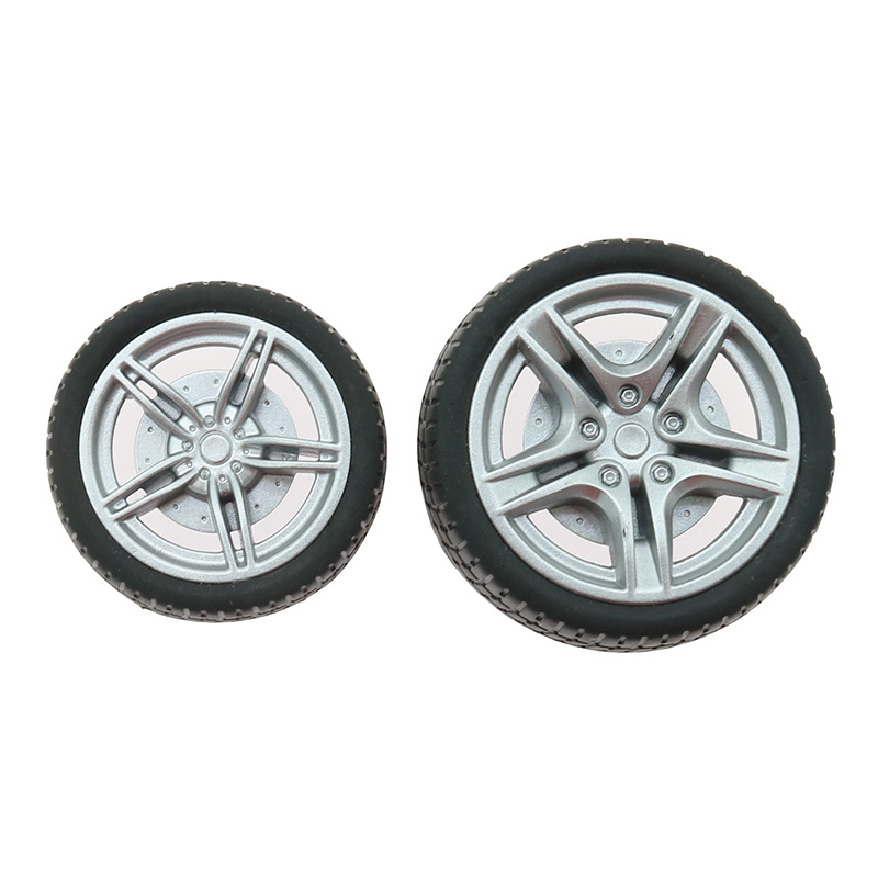 Model wheel miniature rubber multi-size tire toy car wheel DIY assembling robot car manual