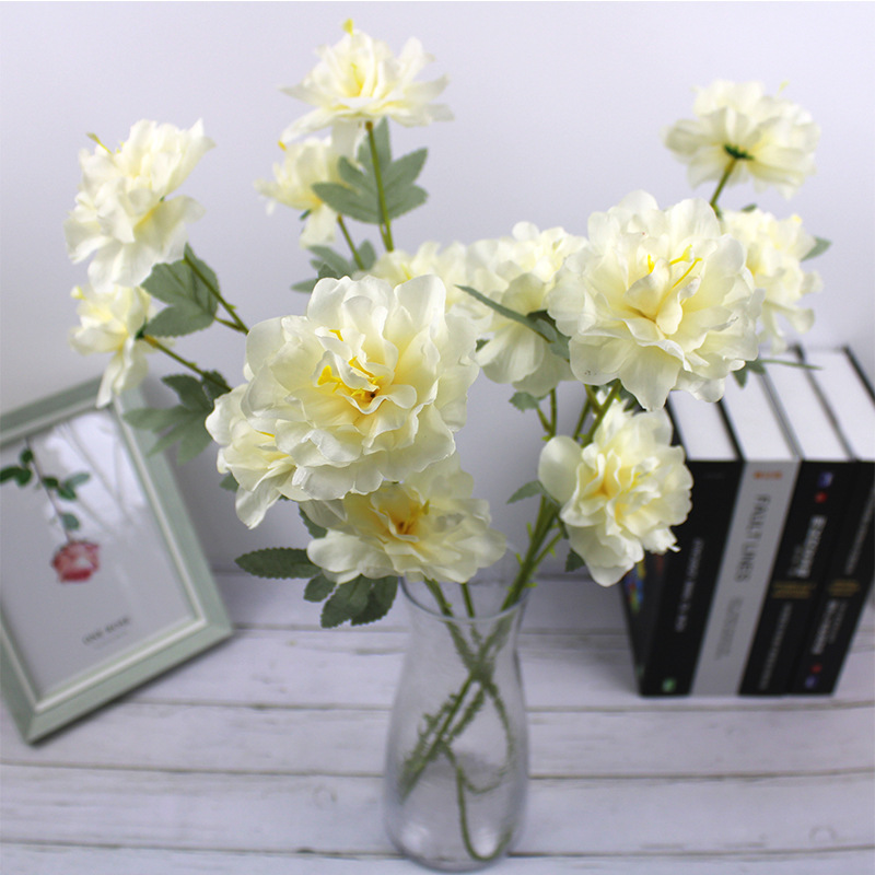 Grass heart peony simulation artificial bouquet silk flower fake flower photo bouquet factory wholesale home furnishings soft flowers