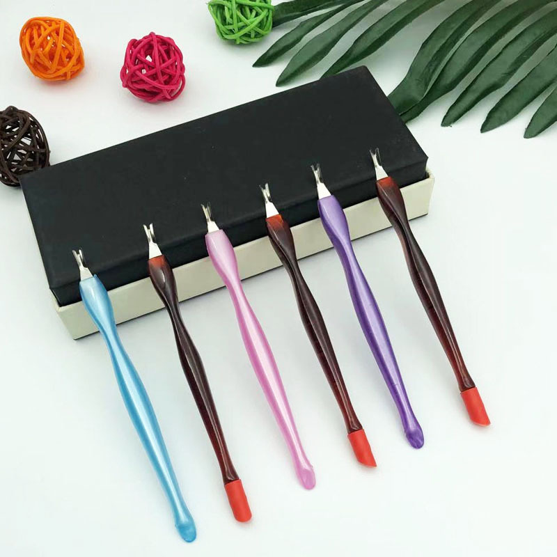 Nail Tools Dead Skin Fork Sharp Exfoliating Dead Skin Push Dead Skin Fork Stainless Steel Fork Plastic Fork Remove Barbed Nails