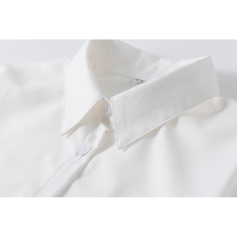 Authentic Jk Uniform Basic White Pointed Collar Shirt Japanese Original School Style Long and Short Sleeve Inner Layering Shirt