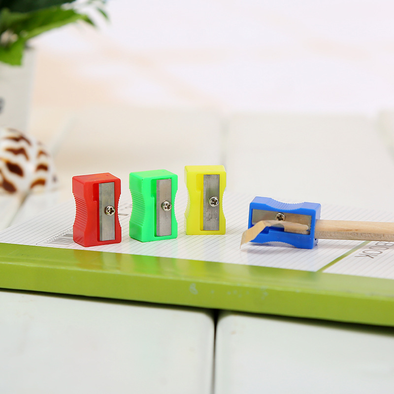 Plastic Square Small Pencil Sharpener Pencil Sharpener Pencil Sharpener Student Children's Stationery Wholesale Foreign Trade