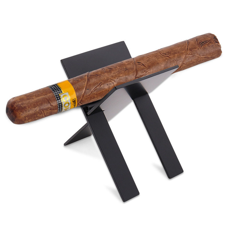 Spot Portable Cigar Bracket Foldable Stainless Steel Cigar Bracket Original Color Black Cigar Bracket