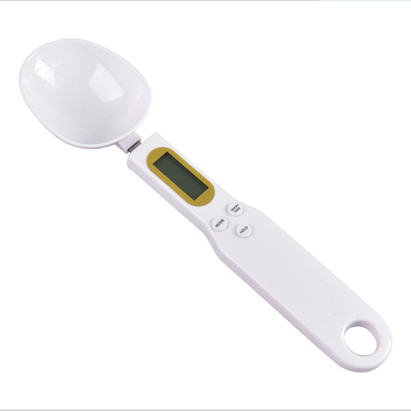 Manufacturer's White Spoon Scale, Accurate 500G/0.1G Electronic Measuring Spoon Scale for Home Kitchen Baking Ingredients Weight Measurement