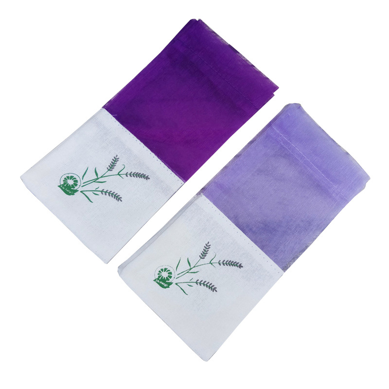 Manufacturer Wholesale Lavender Sachet Spliced Mesh Car Deodorizing Wardrobe Sachet Bag Cotton Bag Printed Empty Bag