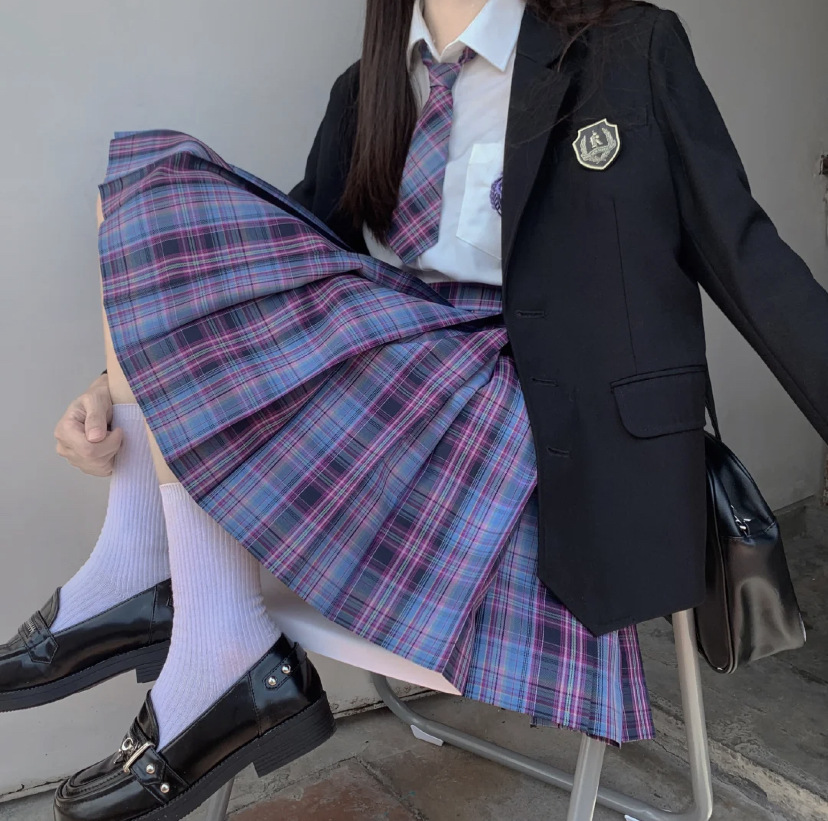 JK Uniform Skirt Female Original Suit Jacket Female Pool and Too Black Suit Badge Japanese College Style Student Suit