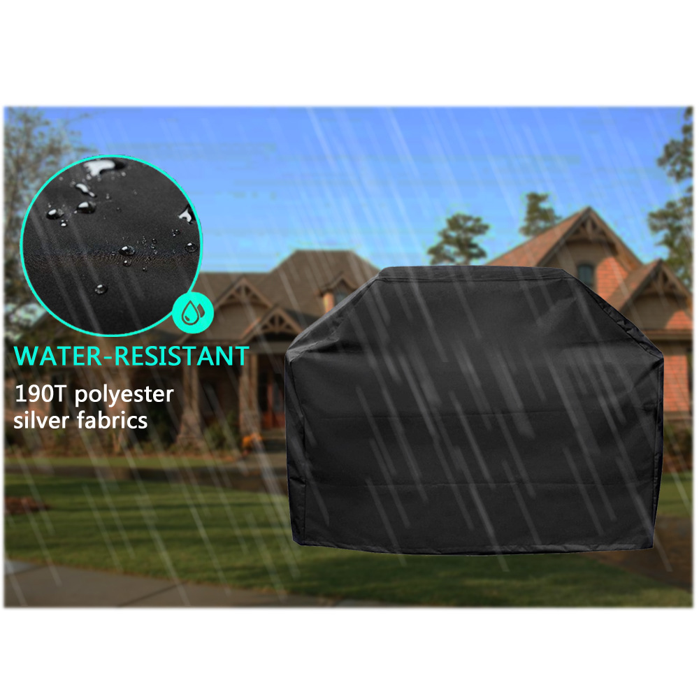 Cross-Border Exclusive Supply of Amazon's Popular Barbecue Grill Cover, Dustproof, Rainproof, Sunproof, 210D Silver-Coated Oxford Cloth, Direct Supply from the Manufacturer