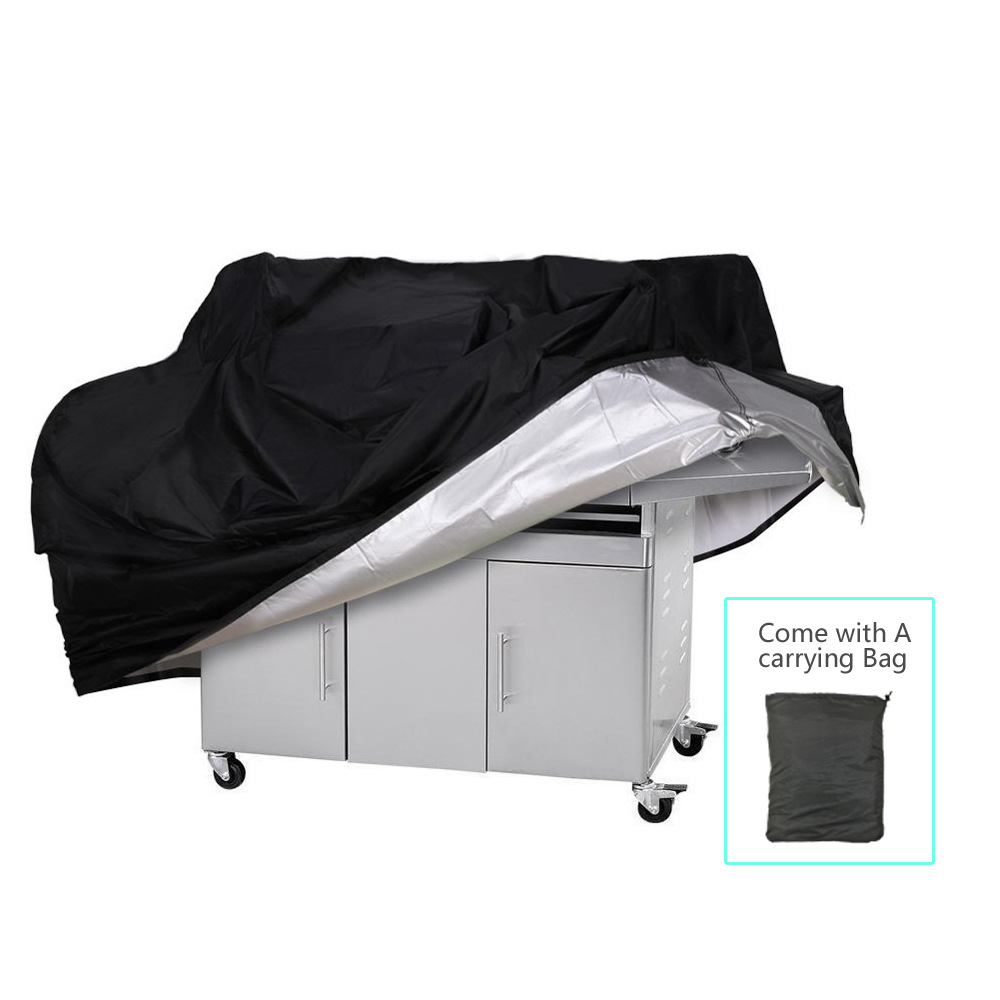 Cross-Border Exclusive Supply of Amazon's Popular Barbecue Grill Cover, Dustproof, Rainproof, Sunproof, 210D Silver-Coated Oxford Cloth, Direct Supply from the Manufacturer