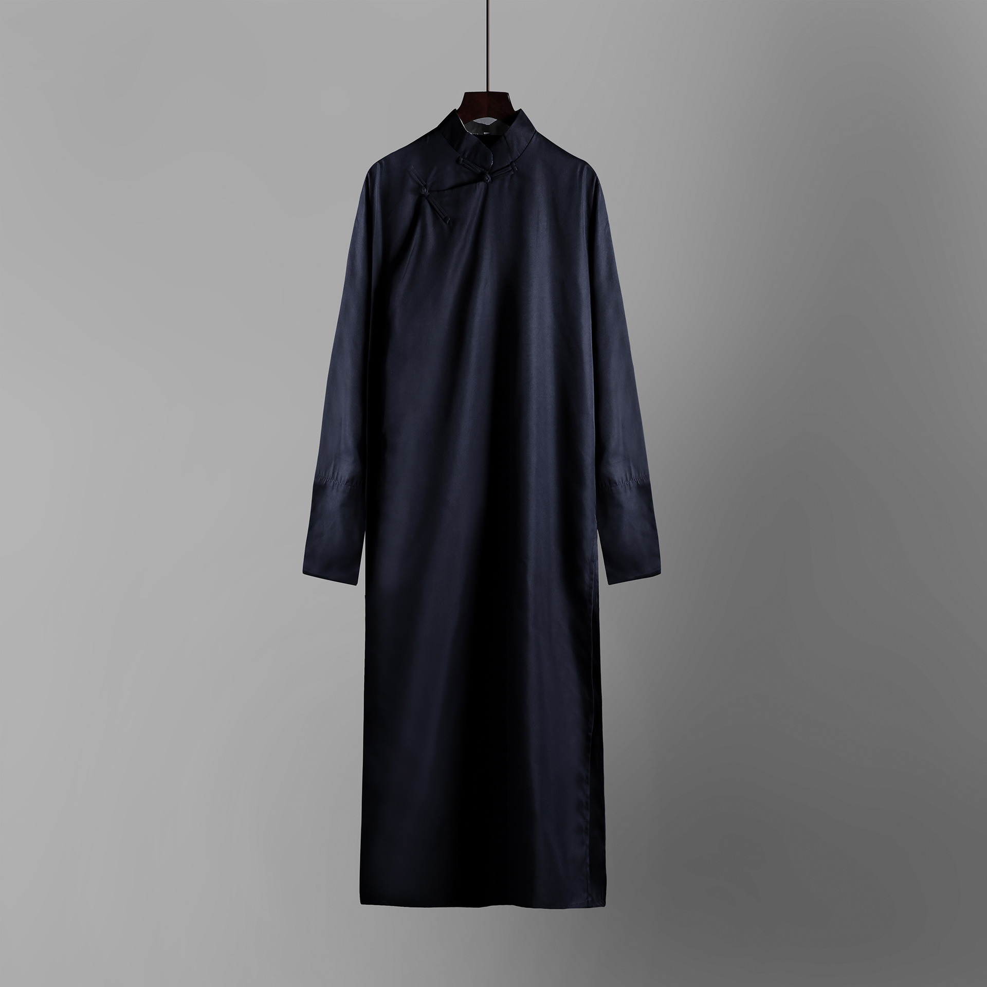 Republic of China robe vest men's long shirt Chinese best man clothing judge gentleman sketch cross talk gown performance clothing men