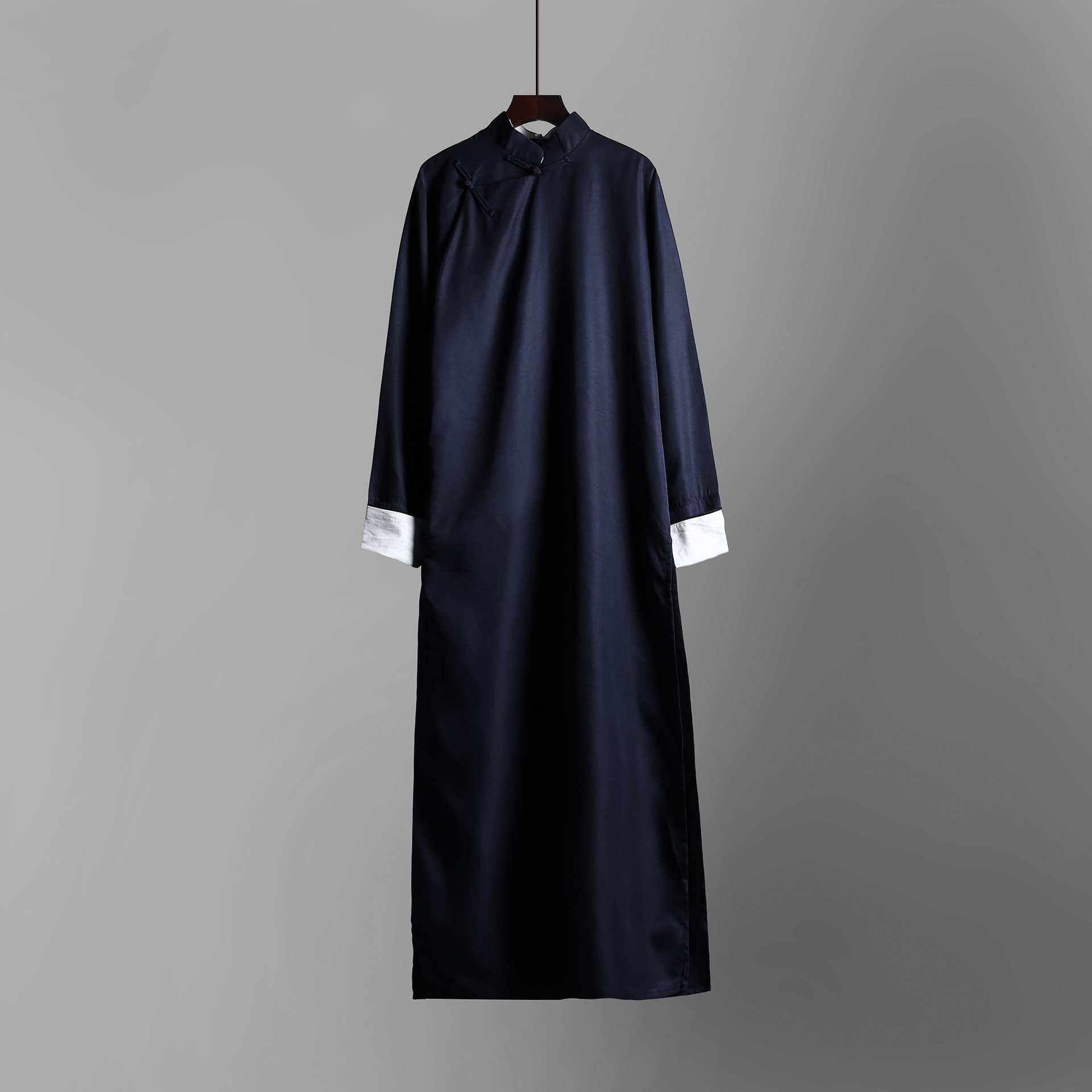 Republic of China robe vest men's long shirt Chinese best man clothing judge gentleman sketch cross talk gown performance clothing men