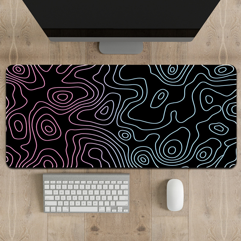 Abstract Line Texture Mouse Pad Cross-Border Amazon Learning Pad Large Overlock Desk Pad Fluid E-Sports Learning