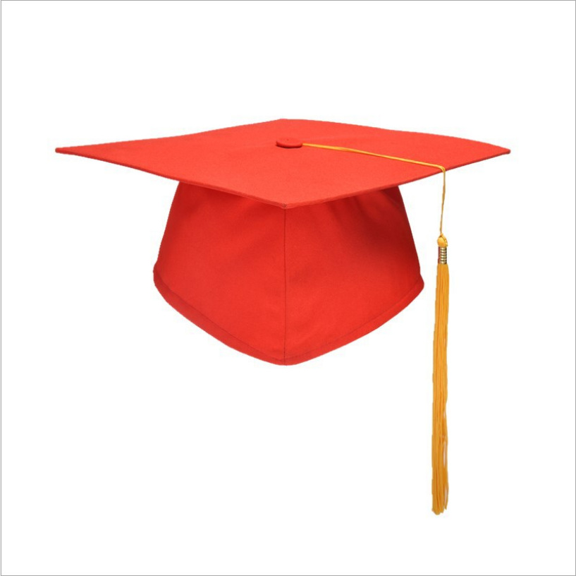 Manufacturer's Ready Stock Wholesale Printed School Badge High School Graduation Ceremony 18-Year-Old Adult Ceremony Hat College Student Bachelor's Hat