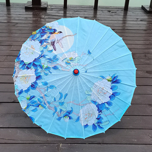 Shooting Parachute Dance Parachute Ancient Costume Shooting Umbrella Hanfu Props Tassel Umbrella Walking Show Umbrella Cheongsam with Umbrella
