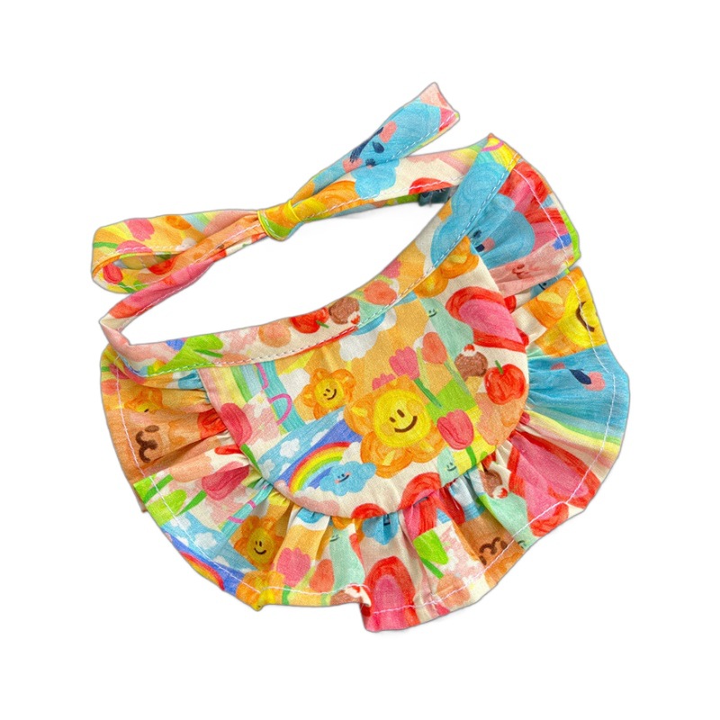 New Cat Dog Bib Fresh Cute Accessories Pet Jewelry Short Teddy Dog Christmas Slippery Towel