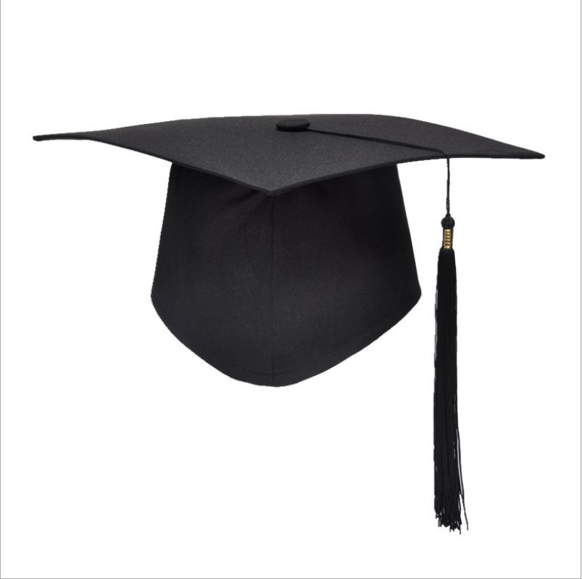 Manufacturer's Ready Stock Wholesale Printed School Badge High School Graduation Ceremony 18-Year-Old Adult Ceremony Hat College Student Bachelor's Hat