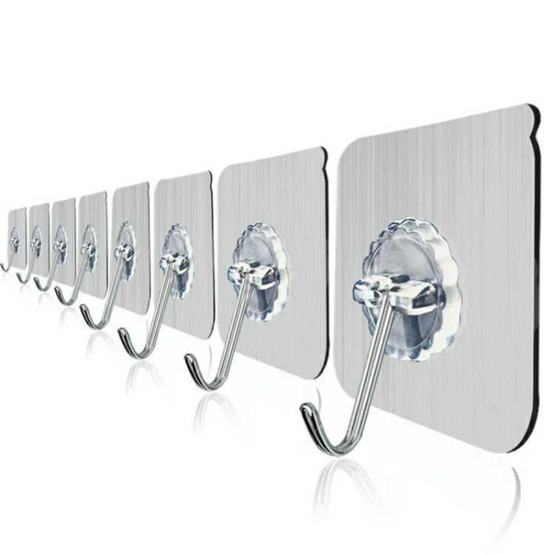 Hook toilet non-perforated transparent hook seamless transparent hook thickened clothes hook strong hook wholesale